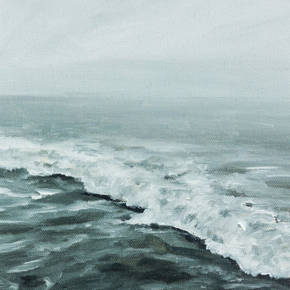Morning Waves by Shaina Page - Natural Maple Floater