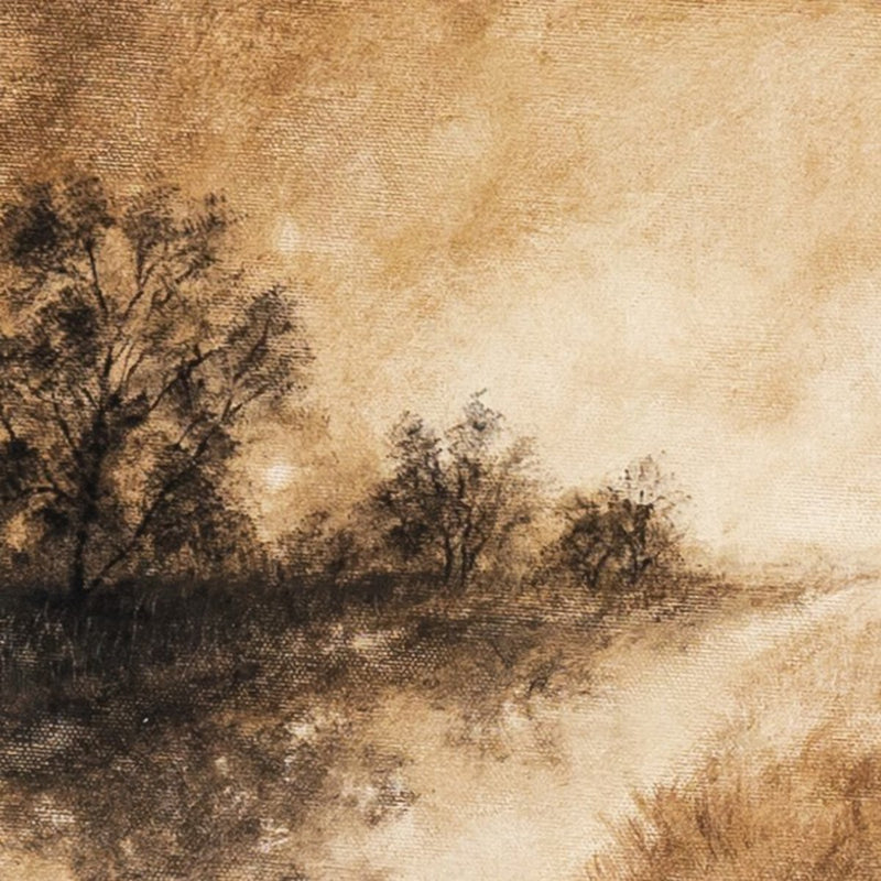 Hillside Haze II by Aileen Fitzgerald - Rustic Walnut