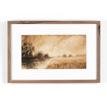 Hillside Haze II by Aileen Fitzgerald - Rustic Walnut