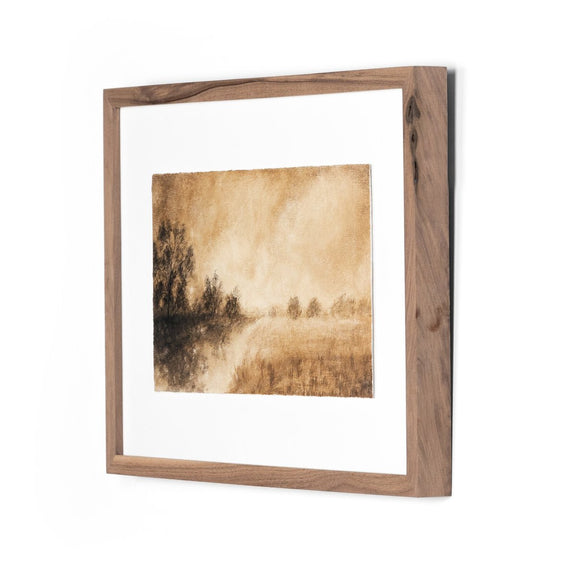 Hillside Haze II by Aileen Fitzgerald - Rustic Walnut