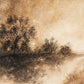 Hillside Haze II by Aileen Fitzgerald - Rustic Walnut