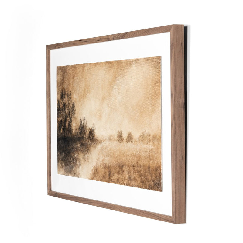 Hillside Haze II by Aileen Fitzgerald - Rustic Walnut