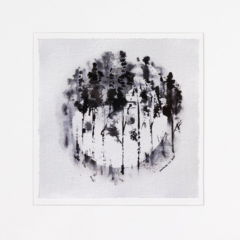 Through The Trees I by Santhosh CH - Rustic Walnut