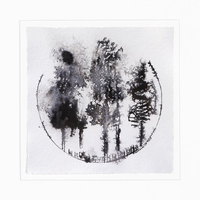 Through The Trees III by Santhosh CH - Rustic Walnut