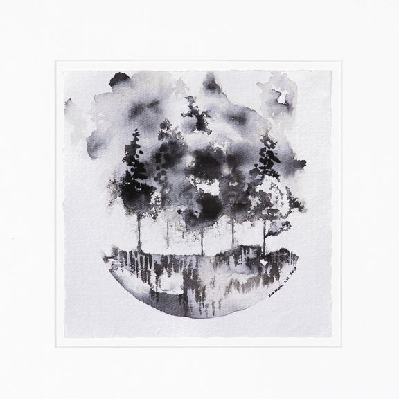 Through The Trees II by Santhosh CH - Rustic Walnut