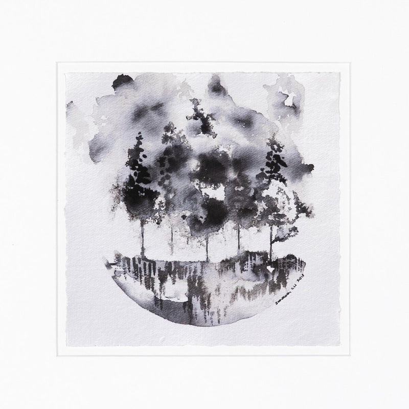 Through The Trees II by Santhosh CH - Rustic Walnut