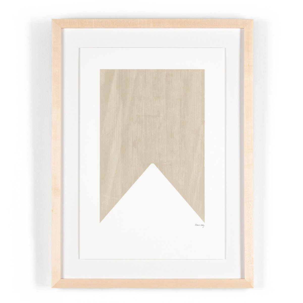 Triangle In Taupe by The Holly Collective - Natural Maple