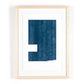 Negative II In Blue by The Holly Collective - Natural Maple