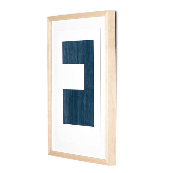 Negative III In Blue by The Holly Collective - Natural Maple