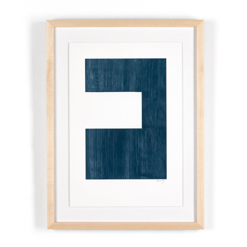 Negative III In Blue by The Holly Collective - Natural Maple