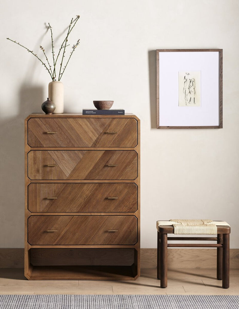 Figures I by Gold Rush Art Co - Rustic Walnut