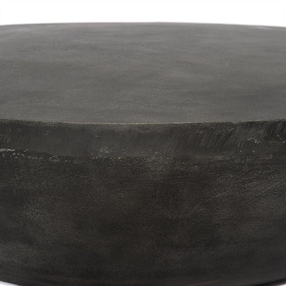 Basil Outdoor Round Coffee Table - Aged Grey