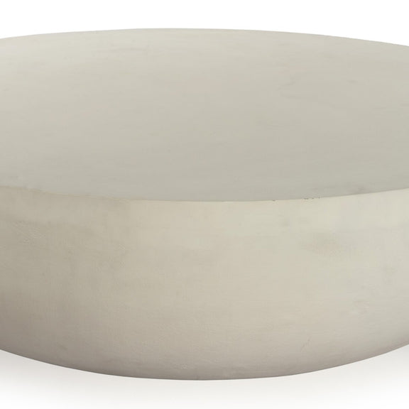 Basil Outdoor Round Coffee Table - Matte White