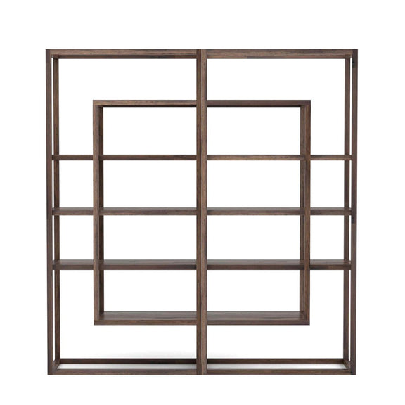 Waylon Double Bookshelf - Harvest Brown