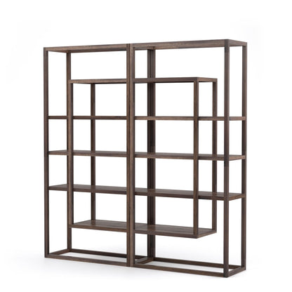 Waylon Double Bookshelf - Harvest Brown