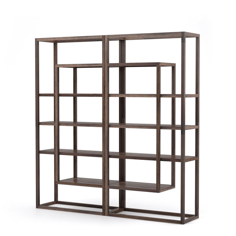 Waylon Double Bookshelf - Harvest Brown