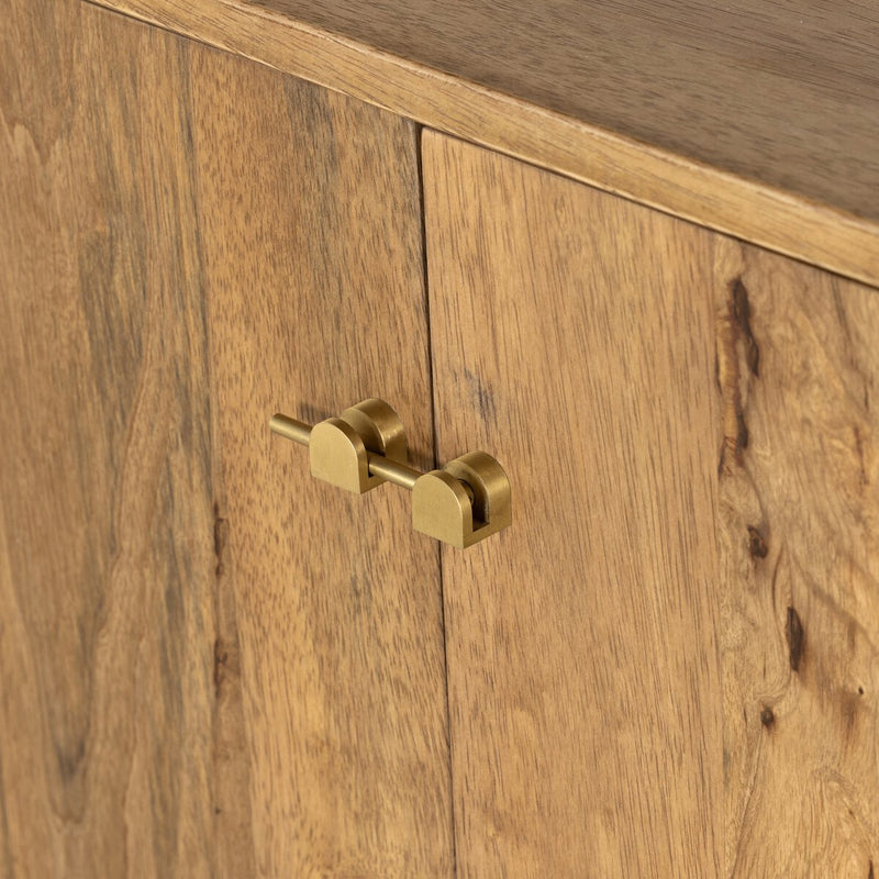 Reza Wide Bookcase - Smoked Honey