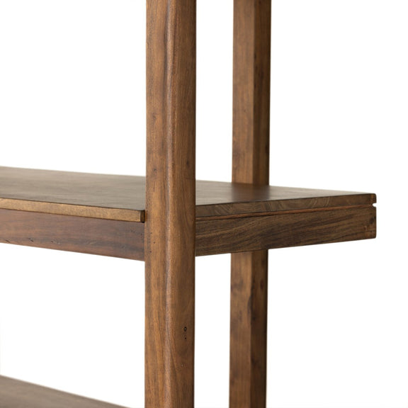 Reza Wide Bookcase - Smoked Honey