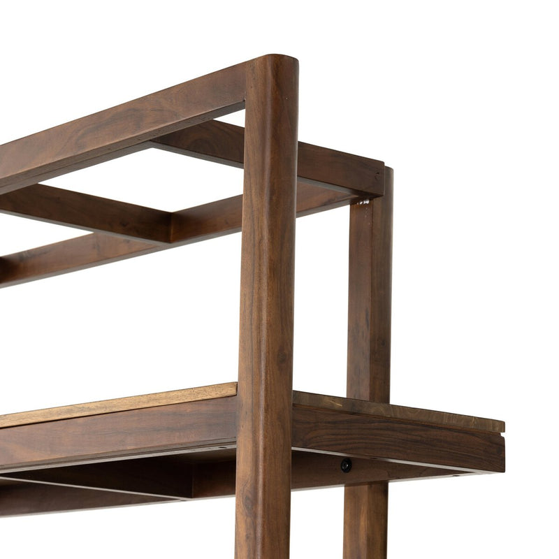 Reza Wide Bookcase - Smoked Honey