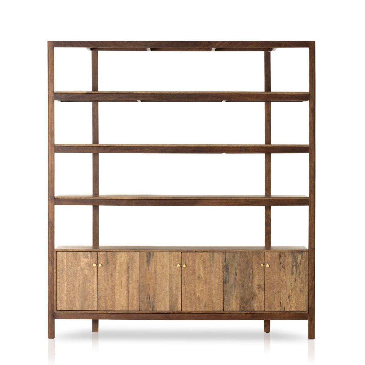 Reza Wide Bookcase - Smoked Honey