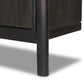 Reza Wide Bookcase - Worn Black Parawood
