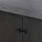 Reza Wide Bookcase - Worn Black Parawood