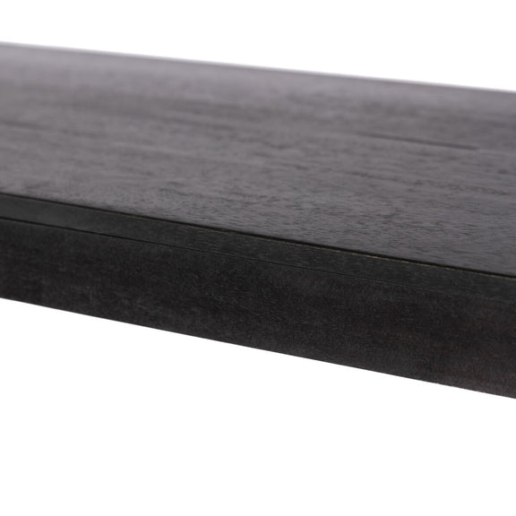 Reza Wide Bookcase - Worn Black Parawood