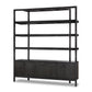 Reza Wide Bookcase - Worn Black Parawood