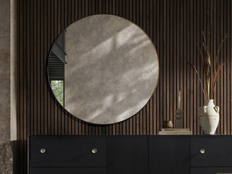 Georgina Round Mirror - Polished Brass