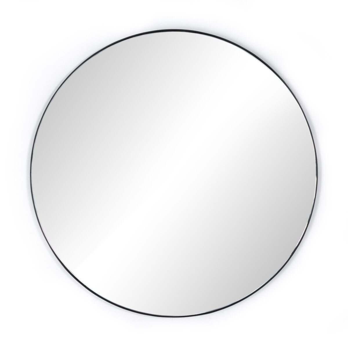 Georgina Round Mirror - Iron Matte Black
