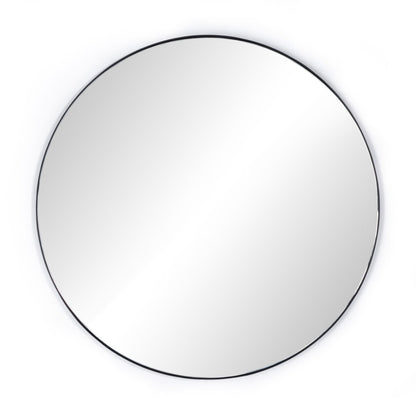 Georgina Round Mirror - Iron Matte Black