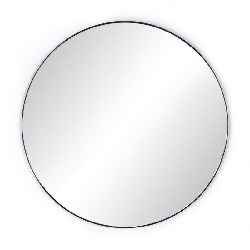 Georgina Round Mirror - Iron Matte Black