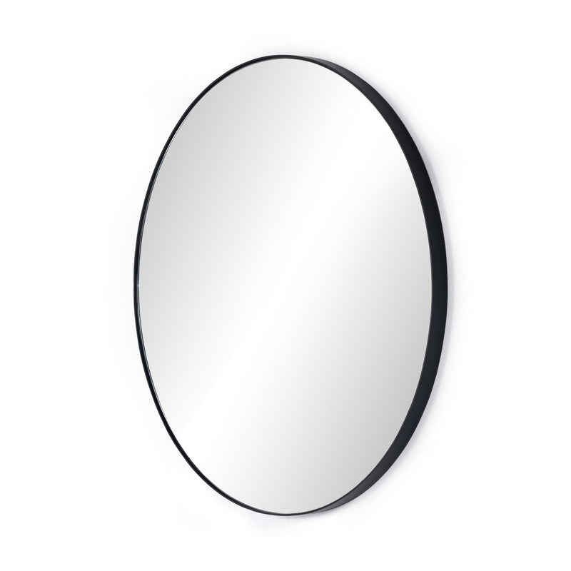 Georgina Round Mirror - Iron Matte Black