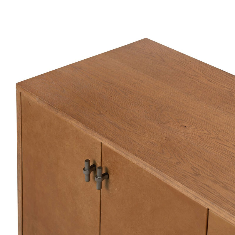 Posada Media Console - Amber Oak Veneer