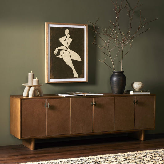 Posada Media Console - Amber Oak Veneer