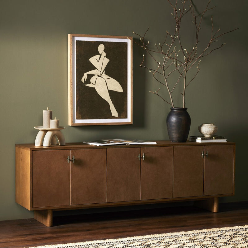 Posada Media Console - Amber Oak Veneer