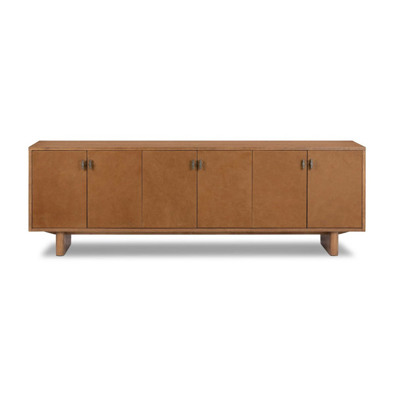 Posada Media Console - Amber Oak Veneer