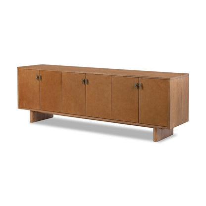 Posada Media Console - Amber Oak Veneer