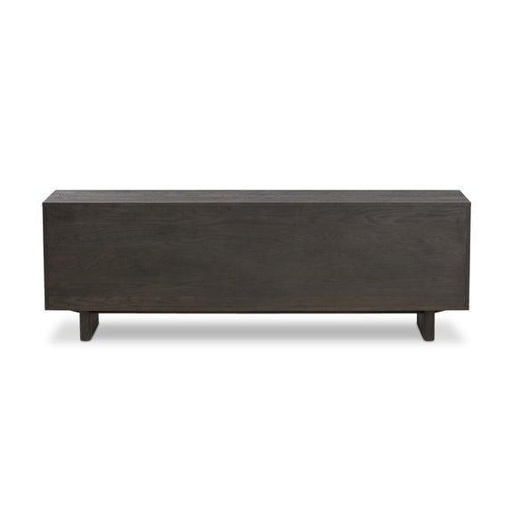 Posada Media Console - Worn Black Oak Veneer