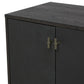 Posada Media Console - Worn Black Oak Veneer