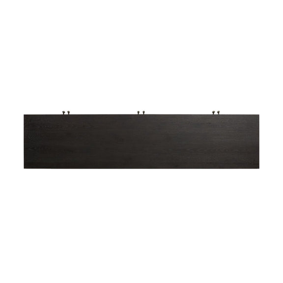 Posada Media Console - Worn Black Oak Veneer