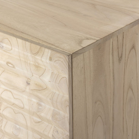 Tussac Media Console - Natural White Neem