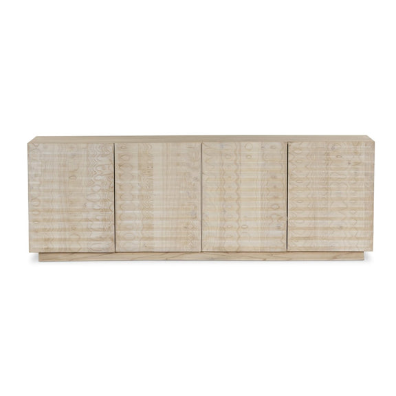Tussac Media Console - Natural White Neem