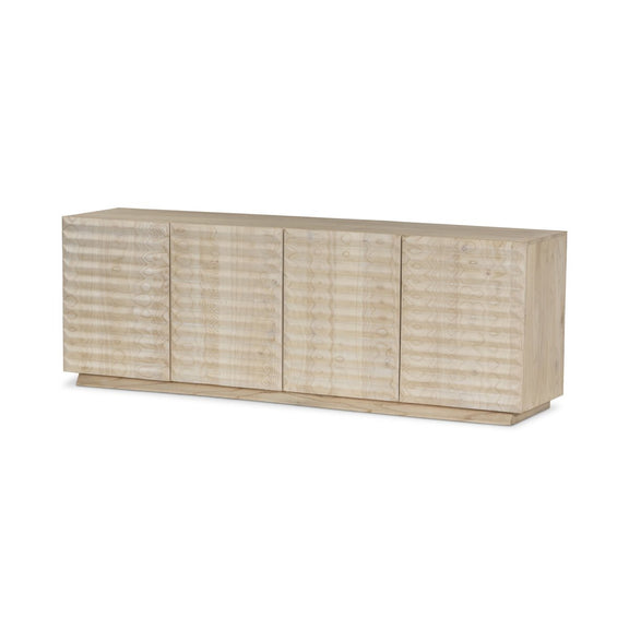 Tussac Media Console - Natural White Neem