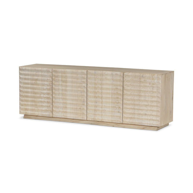 Tussac Media Console - Natural White Neem