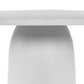 Basil Outdoor Dining Table 42" - Matte White Cast Aluminum