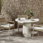 Basil Outdoor Dining Table 42" - Matte White Cast Aluminum