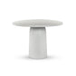 Basil Outdoor Dining Table 42" - Matte White Cast Aluminum