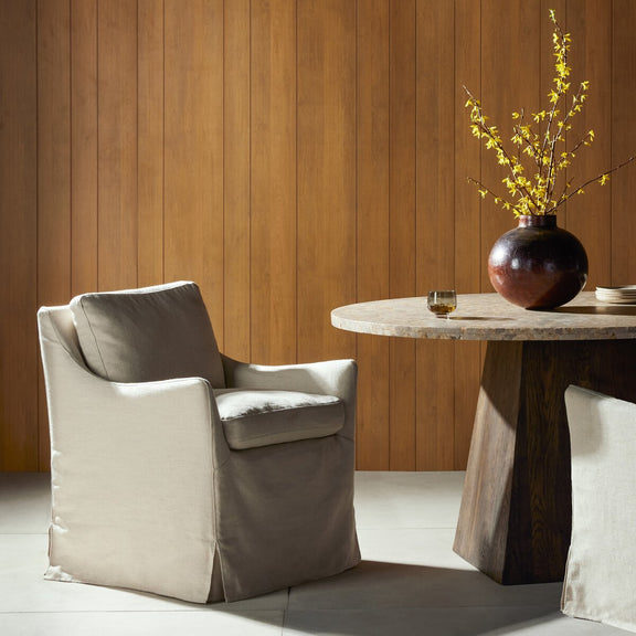 Monette Slipcover Dining Chair - Brussels Natural