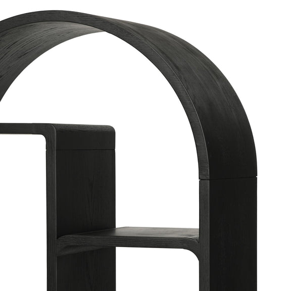 Risa Bookcase - Brushed Ebony Oak Veneer